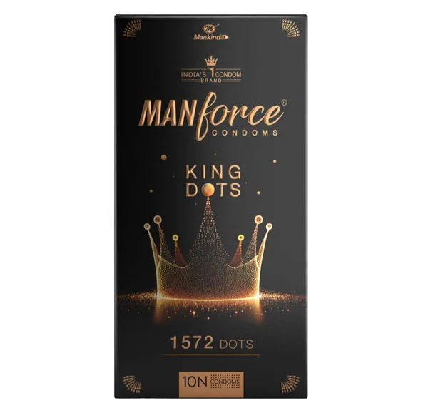 Manforce King Dots Premium Condoms, 10 Count