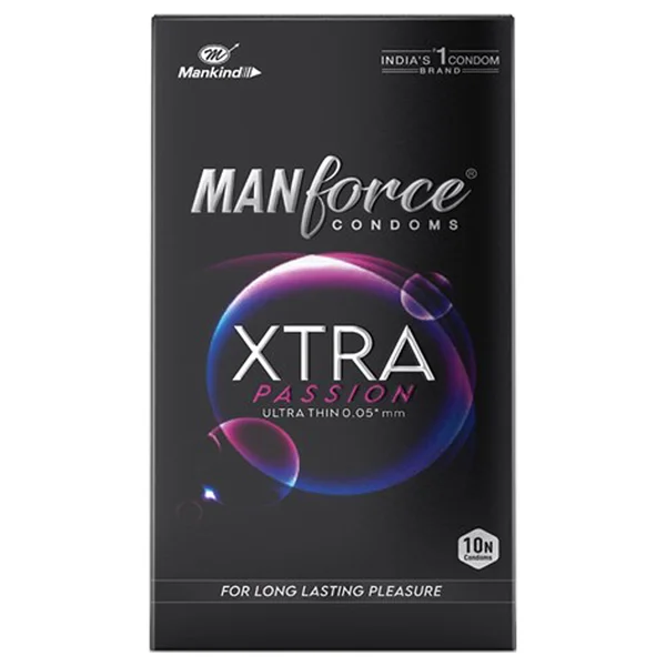 Manforce Xtra Passion Ultra Thin Condoms, 10 Count