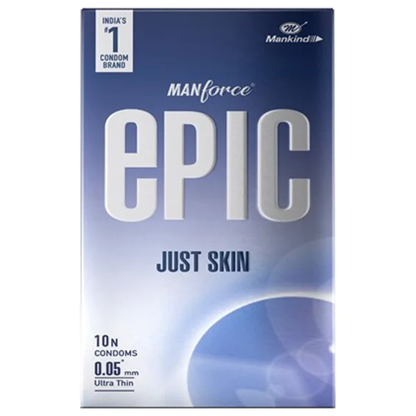 Manforce Epic Just Skin Condoms, 10 Count