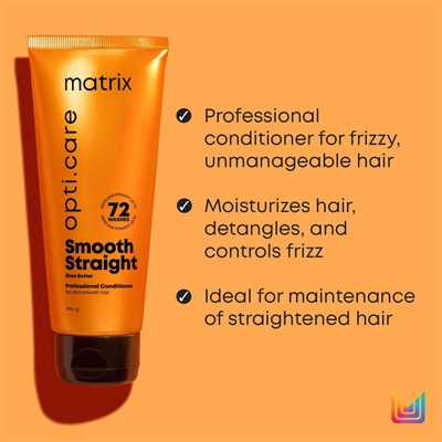 Matrix Opti Care Smooth Straight Shea Butter Conditioner, 98 gm, Pack of 1