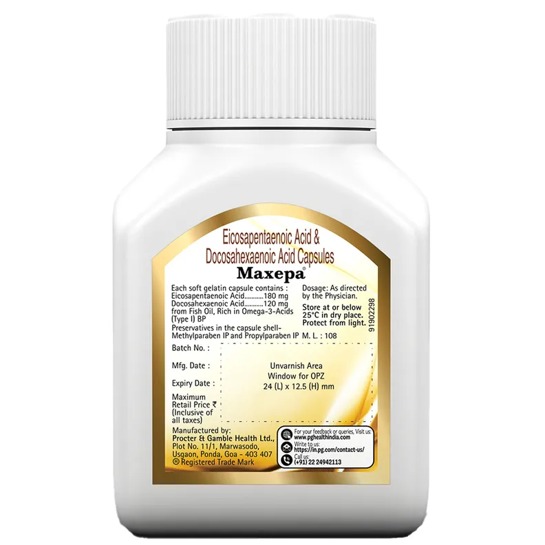 Maxepa Forte Buy Maxepa Capsule online | Uses, Side Effects, Price and substitutes ...