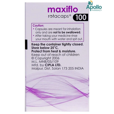 Maxiflo 100 Rotacaps, Pack of 1 ROTACAP