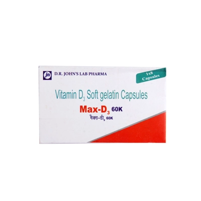 Max-D3 60K Soft Gelatin Capsule 8's, Pack of 8 CapsuleS