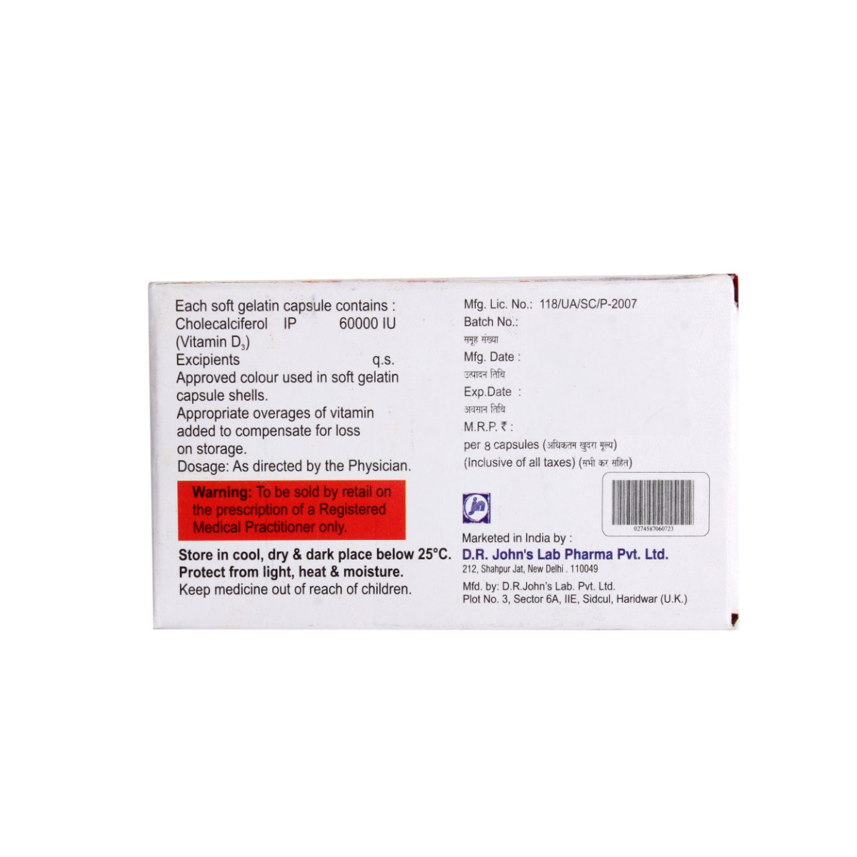 Max-D3 60K Soft Gelatin Capsule 8's, Pack of 8 Max-D3 60K Soft Gelatin Capsule 8's, Pack of 8