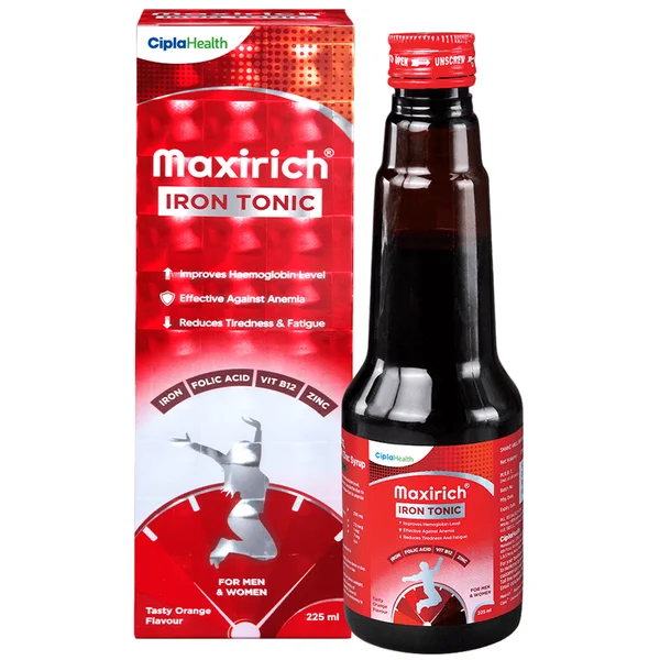 Maxirich Iron Tonic Tasty Orange Flavour Syrup 225 ml