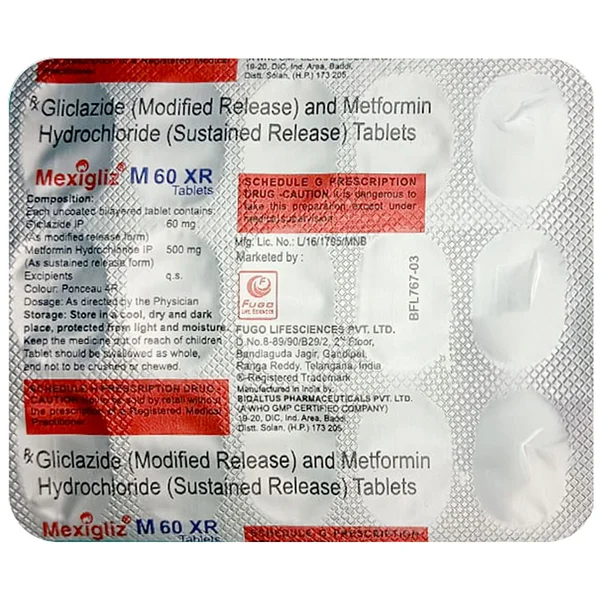 Maxigliz M 60 XR Tablet 15's