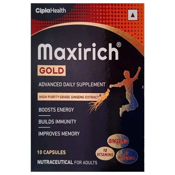 Maxirich Gold For Adults Capsules, 10 Count