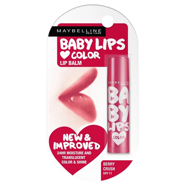 Maybelline New York Baby Lips Colour &amp; Shine Berry Crush Lip Balm, 4 gm, Pack of 1
