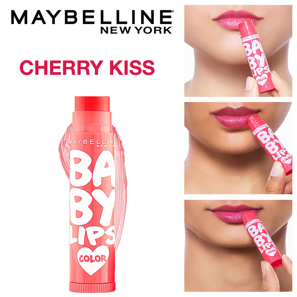 Maybelline Baby Lips Cherry Kiss Lip Balm, 4 gm, Pack of 1 Maybelline Baby Lips Cherry Kiss Lip Balm, 4 gm, Pack of 1
