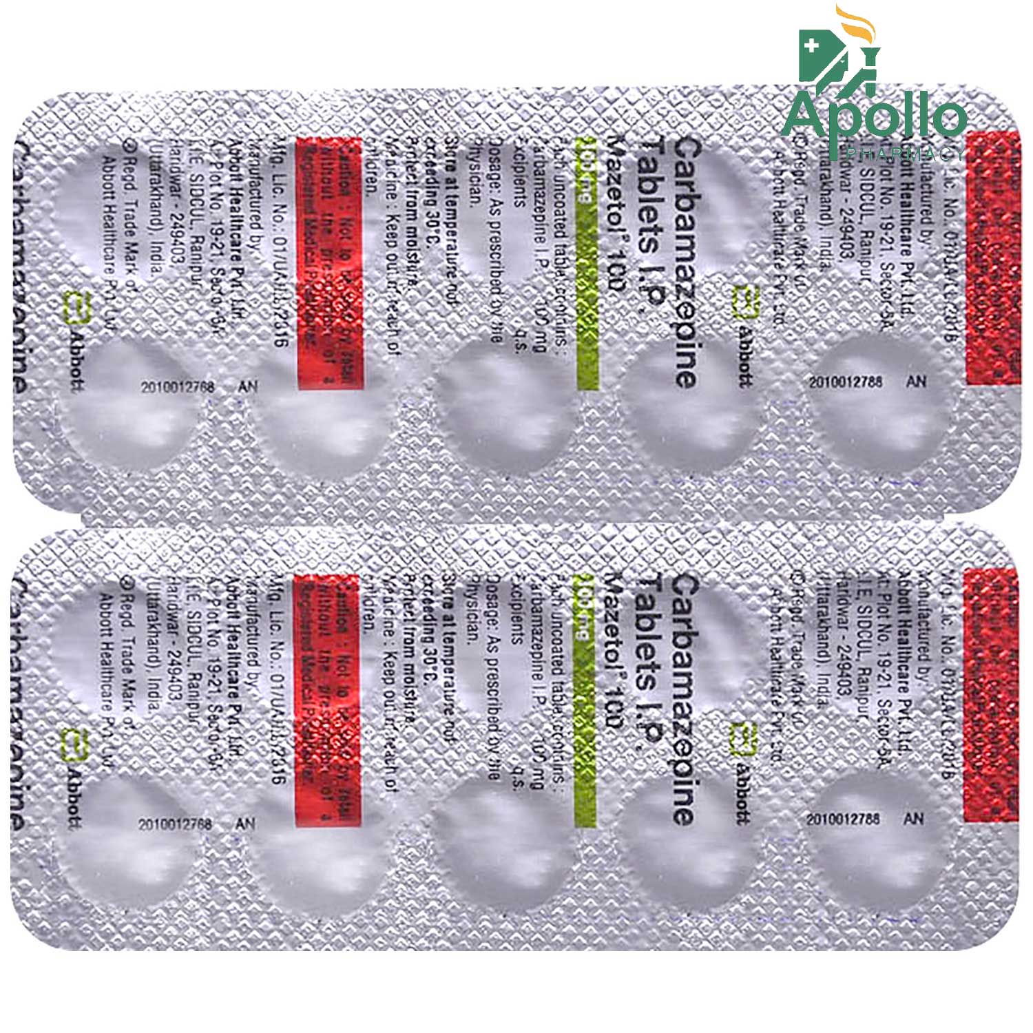 MAZETOL 100MG TABLET, Pack of 10 TABLETS MAZETOL 100MG TABLET, Pack of 10 TABLETS