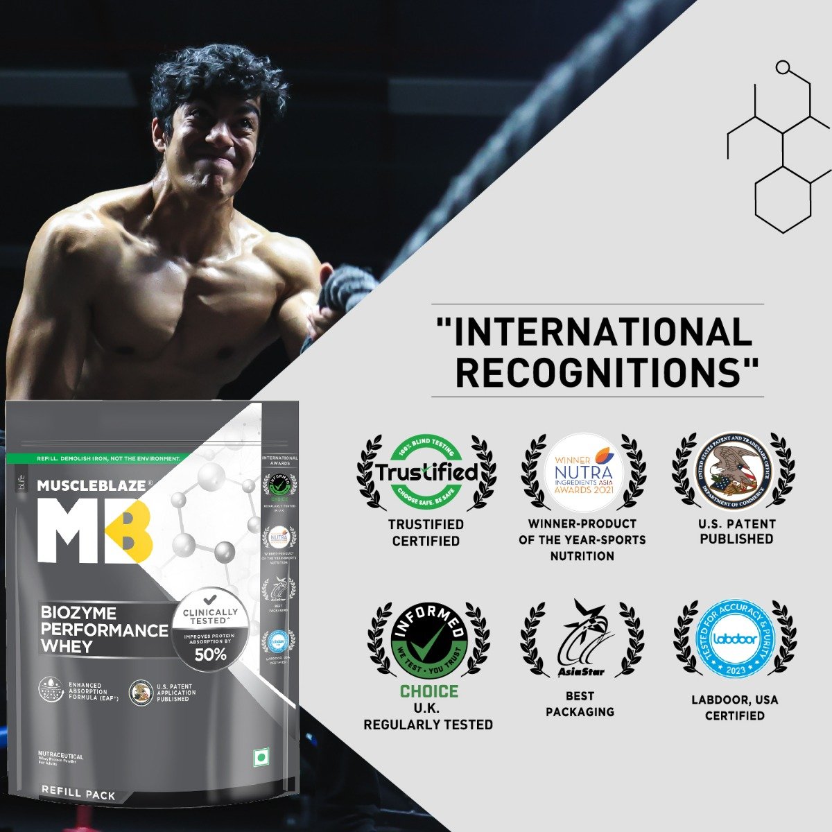 MuscleBlaze Biozyme Performance Whey Protein Rich Chocolate Flavour Powder, 1 kg Refill Pack, Pack of 1 MuscleBlaze Biozyme Performance Whey Protein Rich Chocolate Flavour Powder, 1 kg Refill Pack, Pack of 1