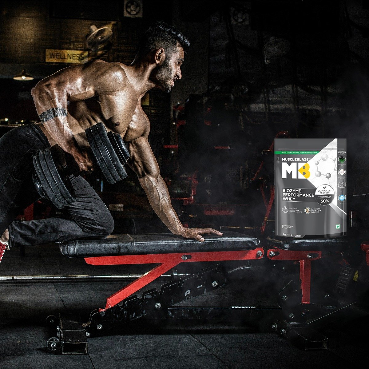 MuscleBlaze Biozyme Performance Whey Protein Rich Chocolate Flavour Powder, 1 kg Refill Pack, Pack of 1 MuscleBlaze Biozyme Performance Whey Protein Rich Chocolate Flavour Powder, 1 kg Refill Pack, Pack of 1