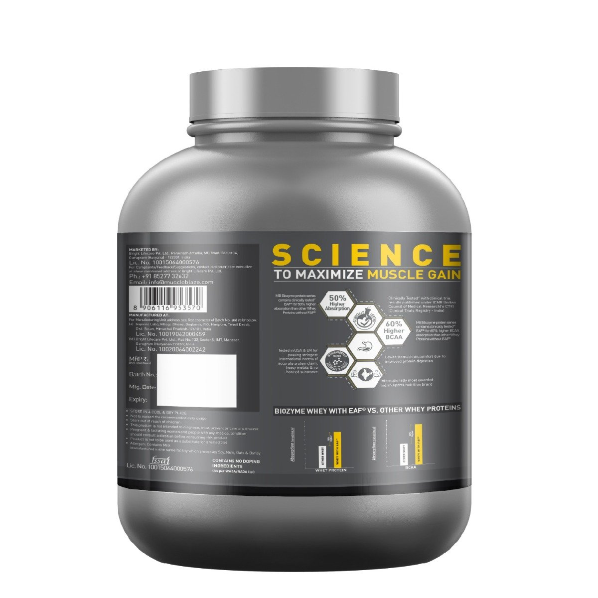 MuscleBlaze Biozyme Performance Whey Protein Magical Mango Flavour Powder, 2 kg, Pack of 1 MuscleBlaze Biozyme Performance Whey Protein Magical Mango Flavour Powder, 2 kg, Pack of 1