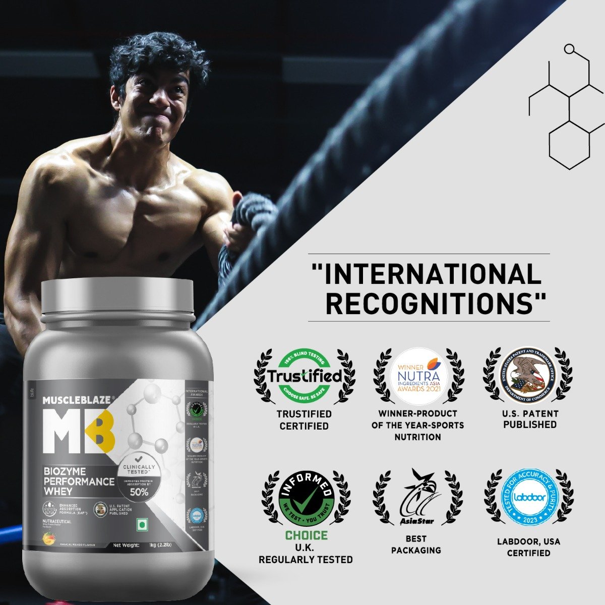 MuscleBlaze Biozyme Performance Whey Protein Magical Mango Flavour Powder, 1 kg, Pack of 1 MuscleBlaze Biozyme Performance Whey Protein Magical Mango Flavour Powder, 1 kg, Pack of 1