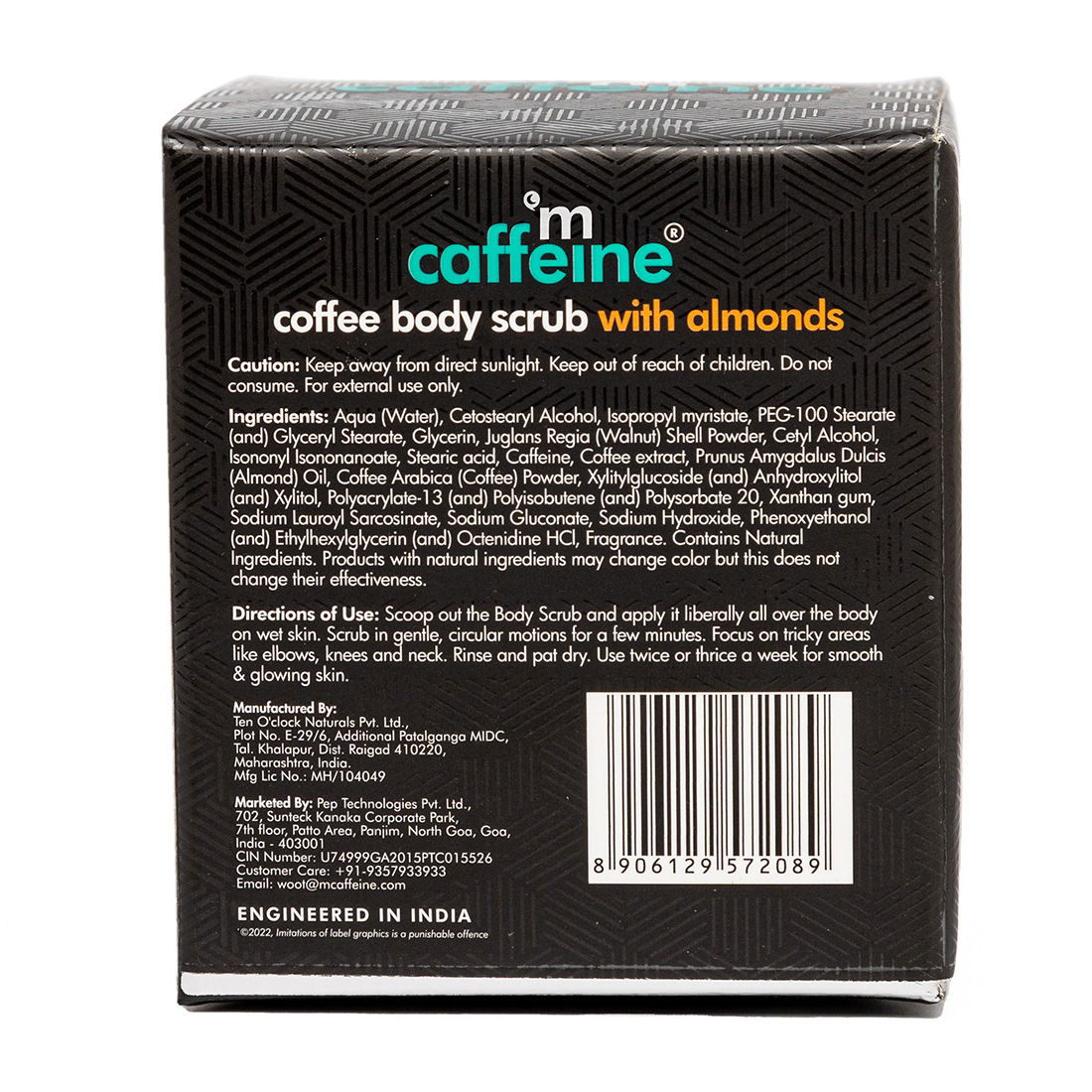 Mcaffeine Coffee Body Scrub with Almonds, 200 gm Price, Uses, Side