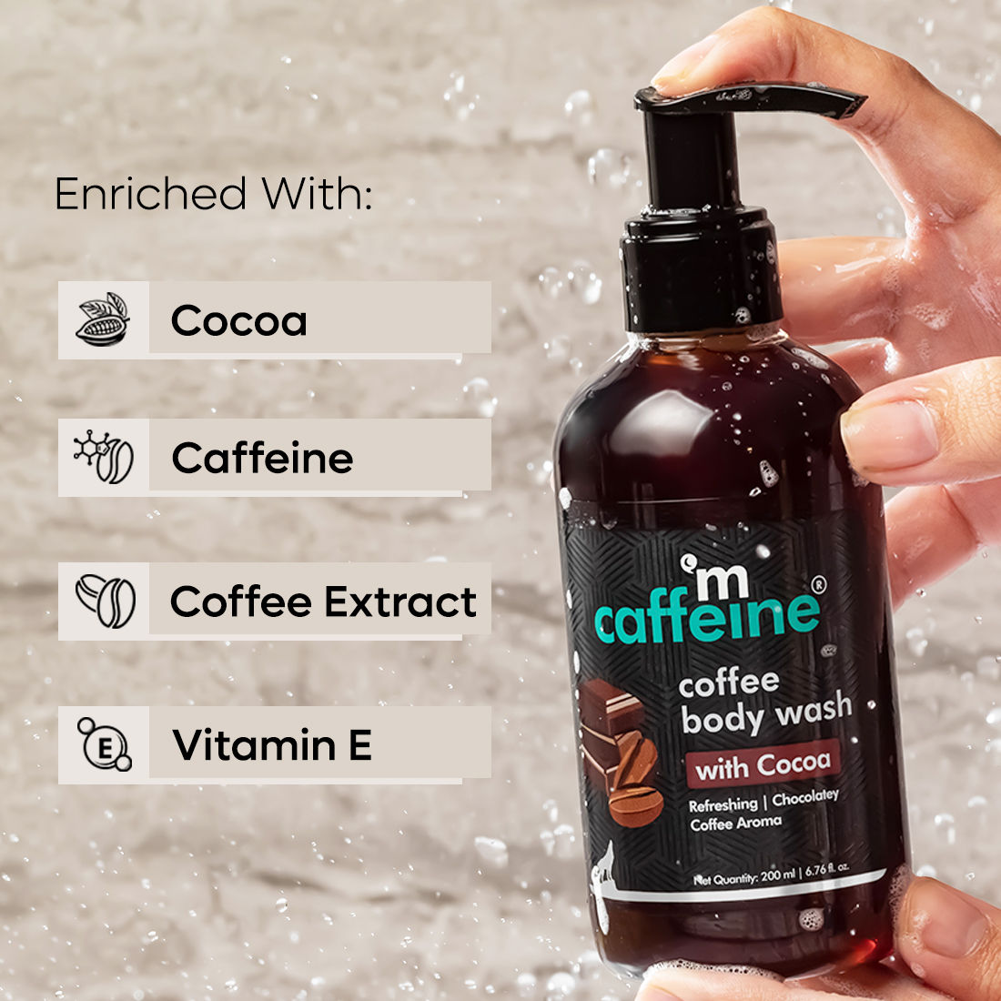 Mcaffeine Coffee Body Wash with Cocoa, 200 ml Price, Uses, Side Effects