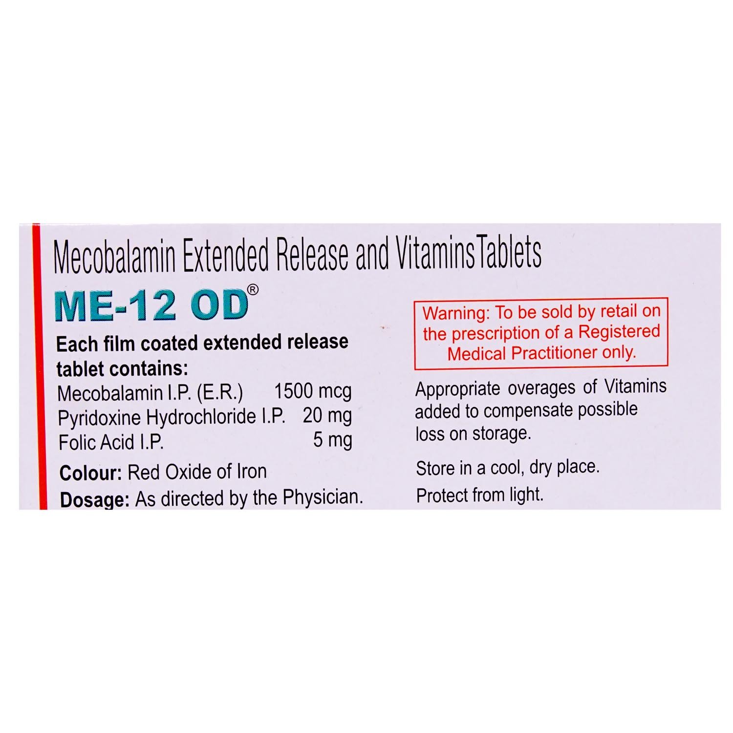ME-12 OD Tablet 10's, Pack of 10 TabletS ME-12 OD Tablet 10's, Pack of 10 TabletS