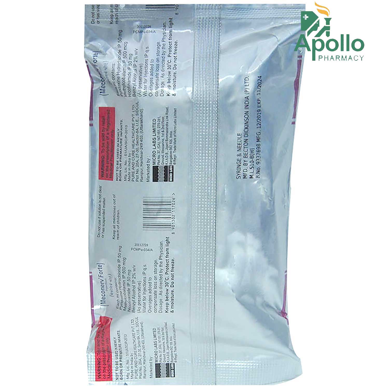 Meconerv Forte Injection 2 ml, Pack of 1 Injection Meconerv Forte Injection 2 ml, Pack of 1 Injection