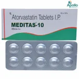 Meditas 10 mg Tablet 10's, Pack of 10 TabletS
