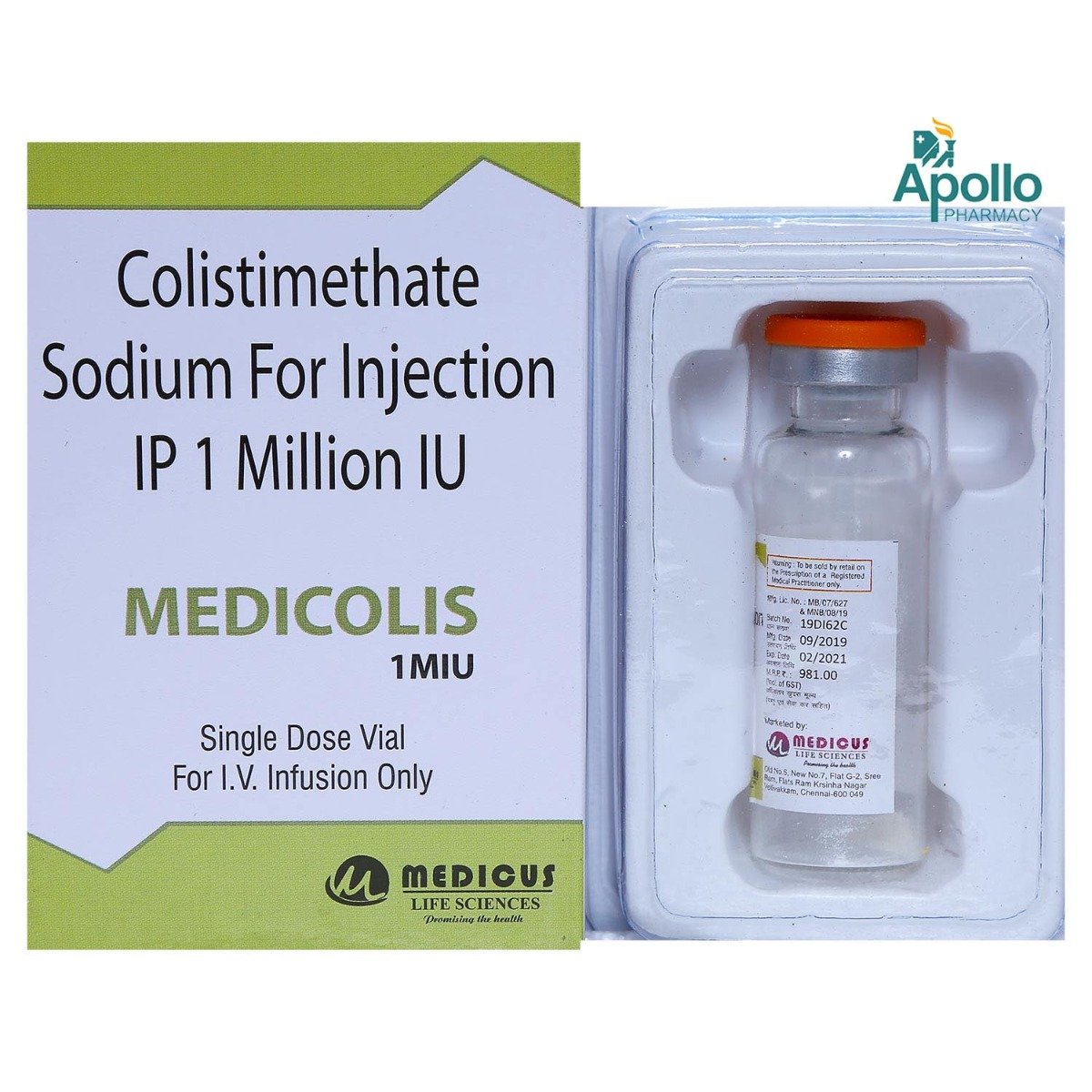 Medicolis 1miu Injection, Pack of 1 Medicolis 1miu Injection, Pack of 1