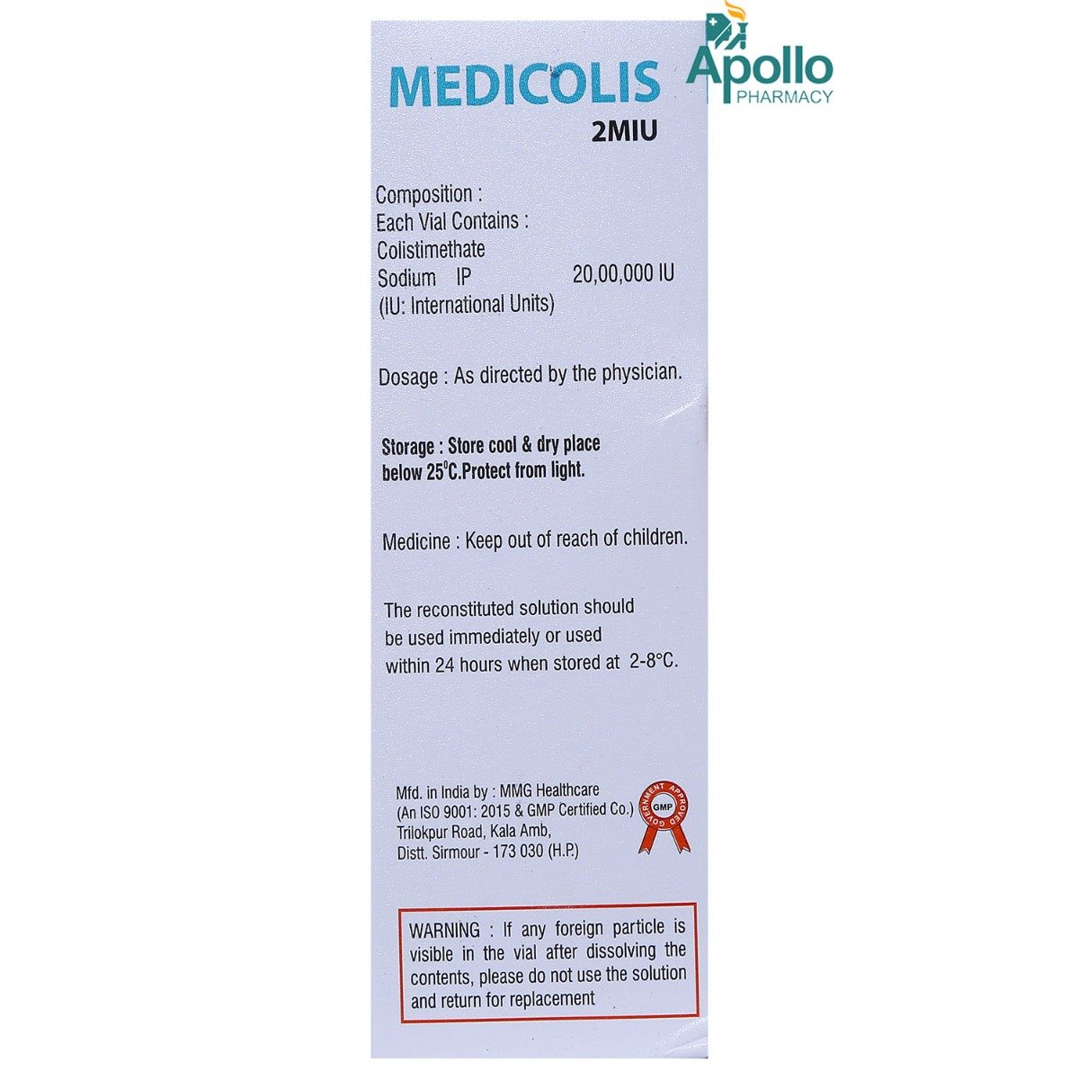 Medicolis 2miu Injection, Pack of 1 Medicolis 2miu Injection, Pack of 1