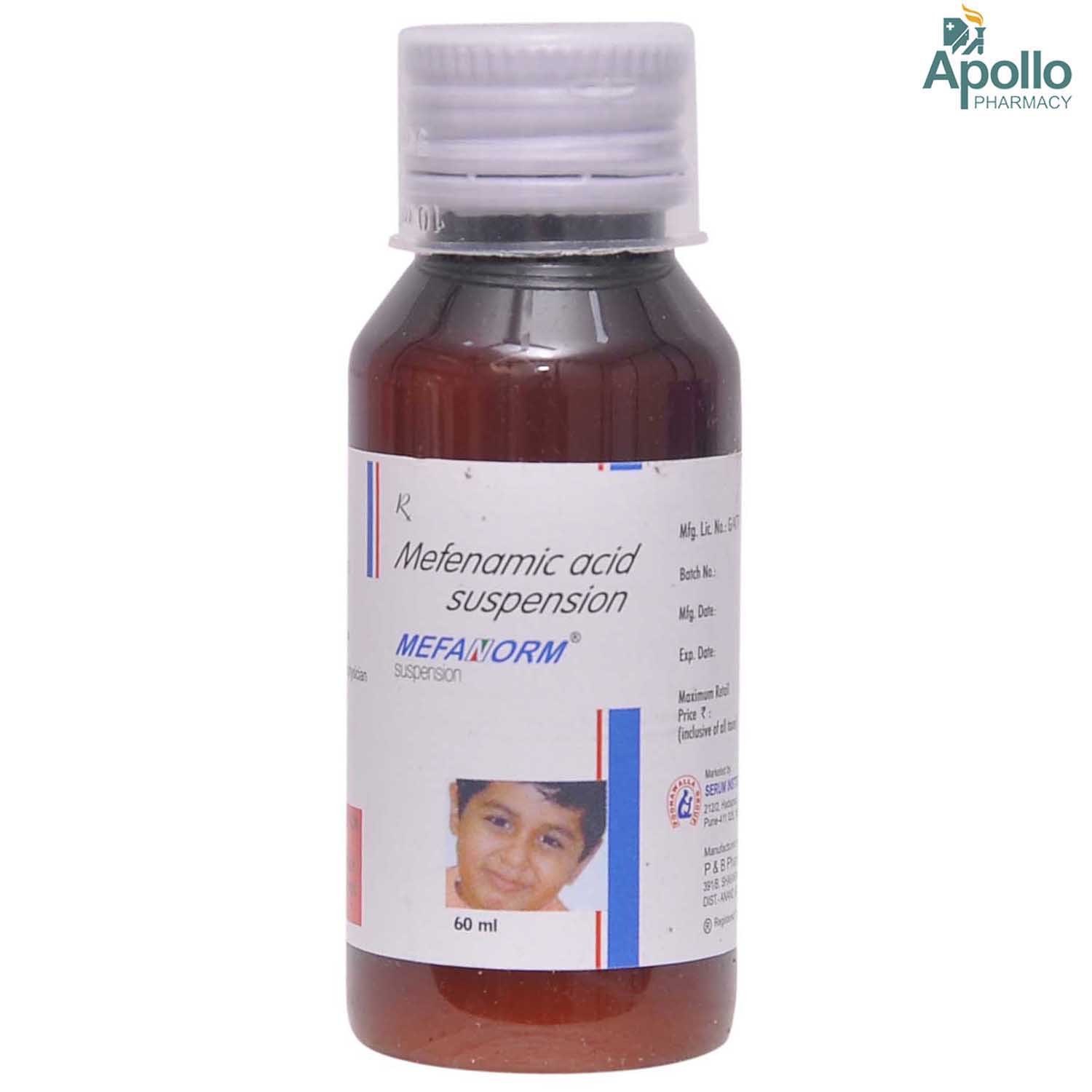 Mefanorm Suspension 60 ml, Pack of 1 Suspension Mefanorm Suspension 60 ml, Pack of 1 Suspension