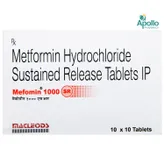 Mefomin 1000 SR Tablet 10's, Pack of 10 TABLETS