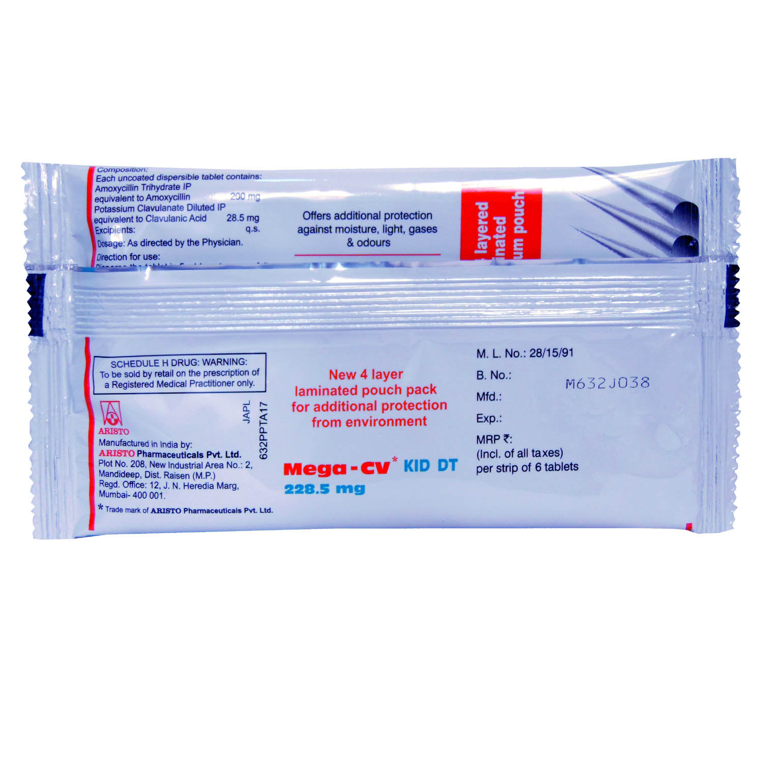 Mega-CV Kid DT Tablet 6's, Pack of 6 TabletS Mega-CV Kid DT Tablet 6's, Pack of 6 TabletS