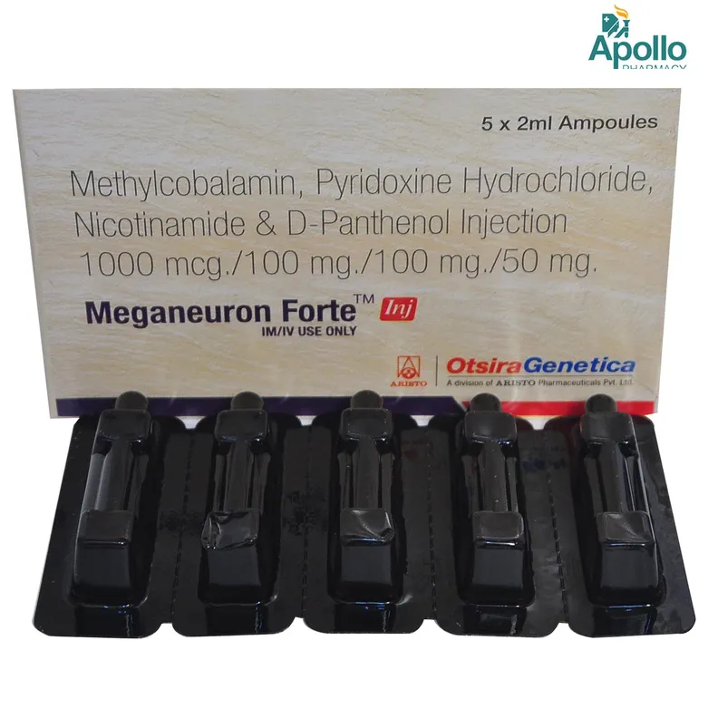Meconeuron Inj Buy Meganeuron Forte Injection 5 x 2 ml online | Uses, Side Effects ...