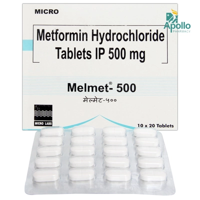 Melmet 500 Tablet 20's, Pack of 20 TABLETS