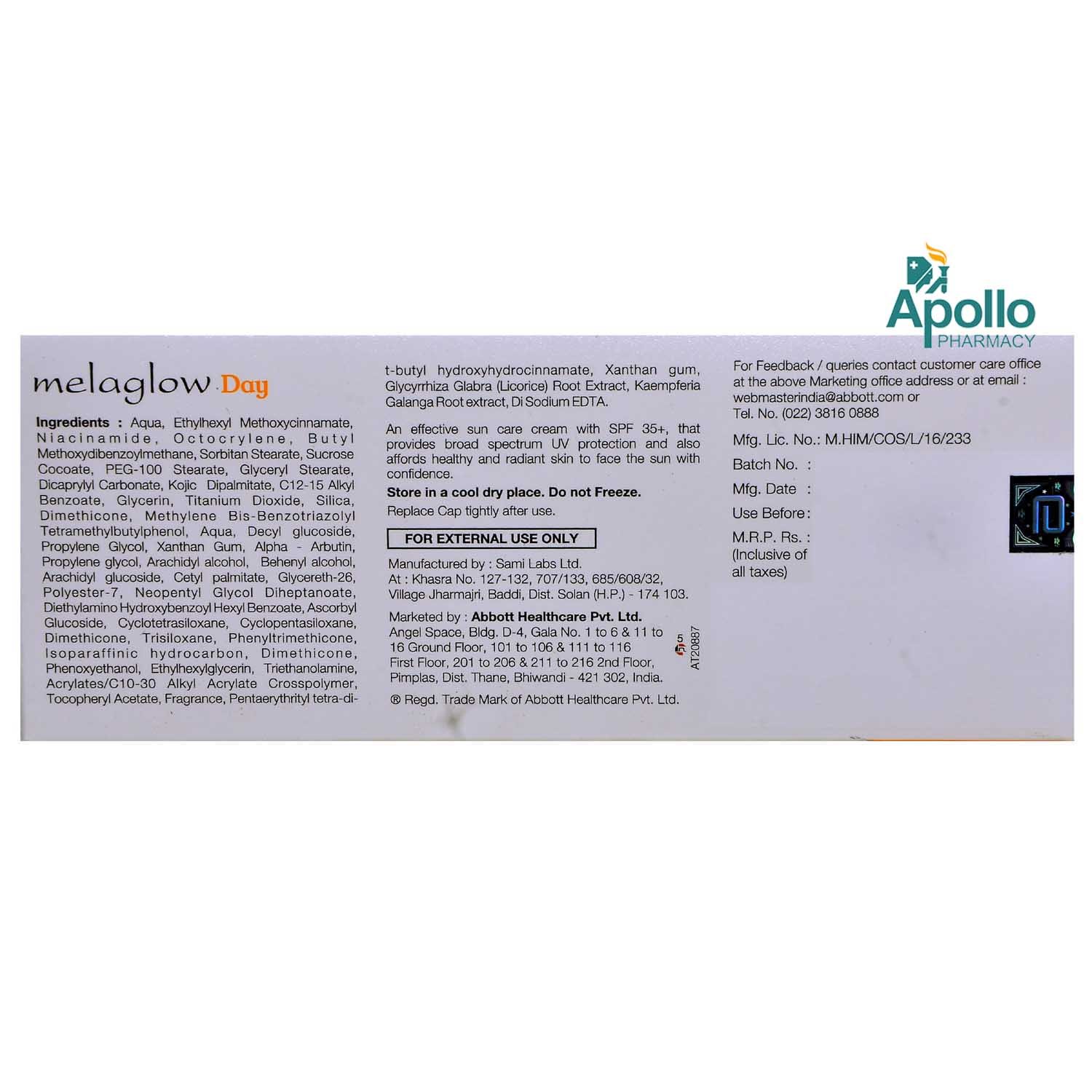 Melaglow Day Cream 15 gm, Pack of 1 Melaglow Day Cream 15 gm, Pack of 1