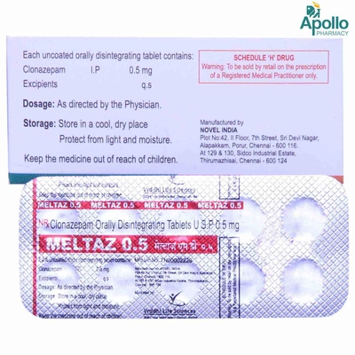 MELTAZ 0.5MG DT TABLET 10'S, Pack of 10 TabletS