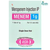 MENEM 1GM INJECTION 10ML, Pack of 1 INJECTION
