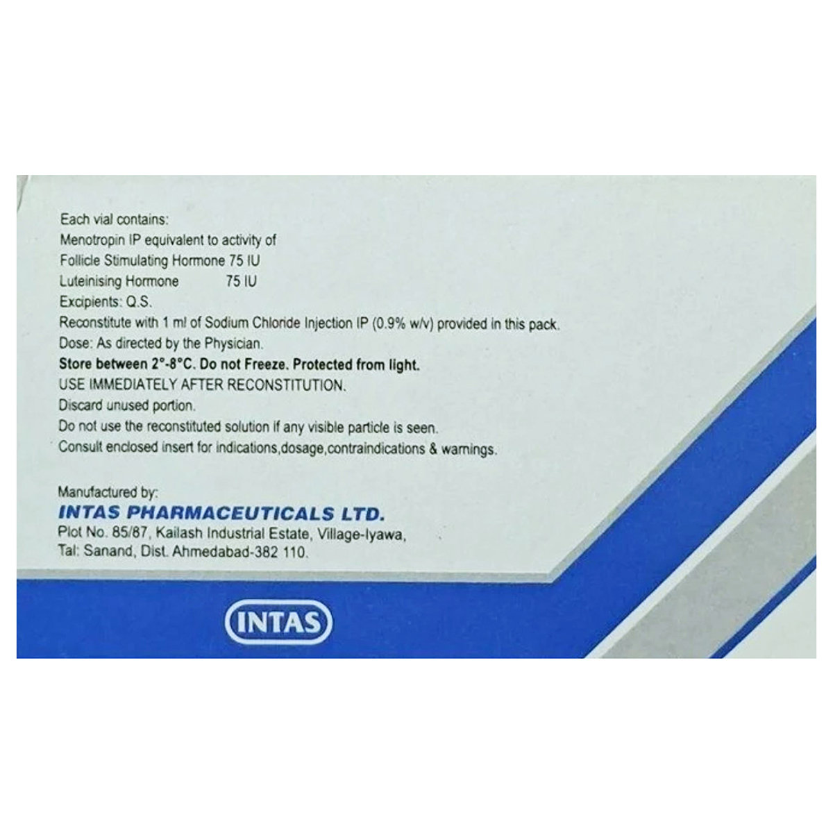 Menotas SP 75 Combipack Injection 1's, Pack of 1 Menotas SP 75 Combipack Injection 1's, Pack of 1