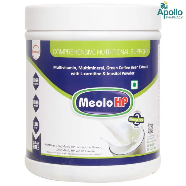 Meolo HP Sugar Free Cappuccino And Vanilla Powder 2X100 gm