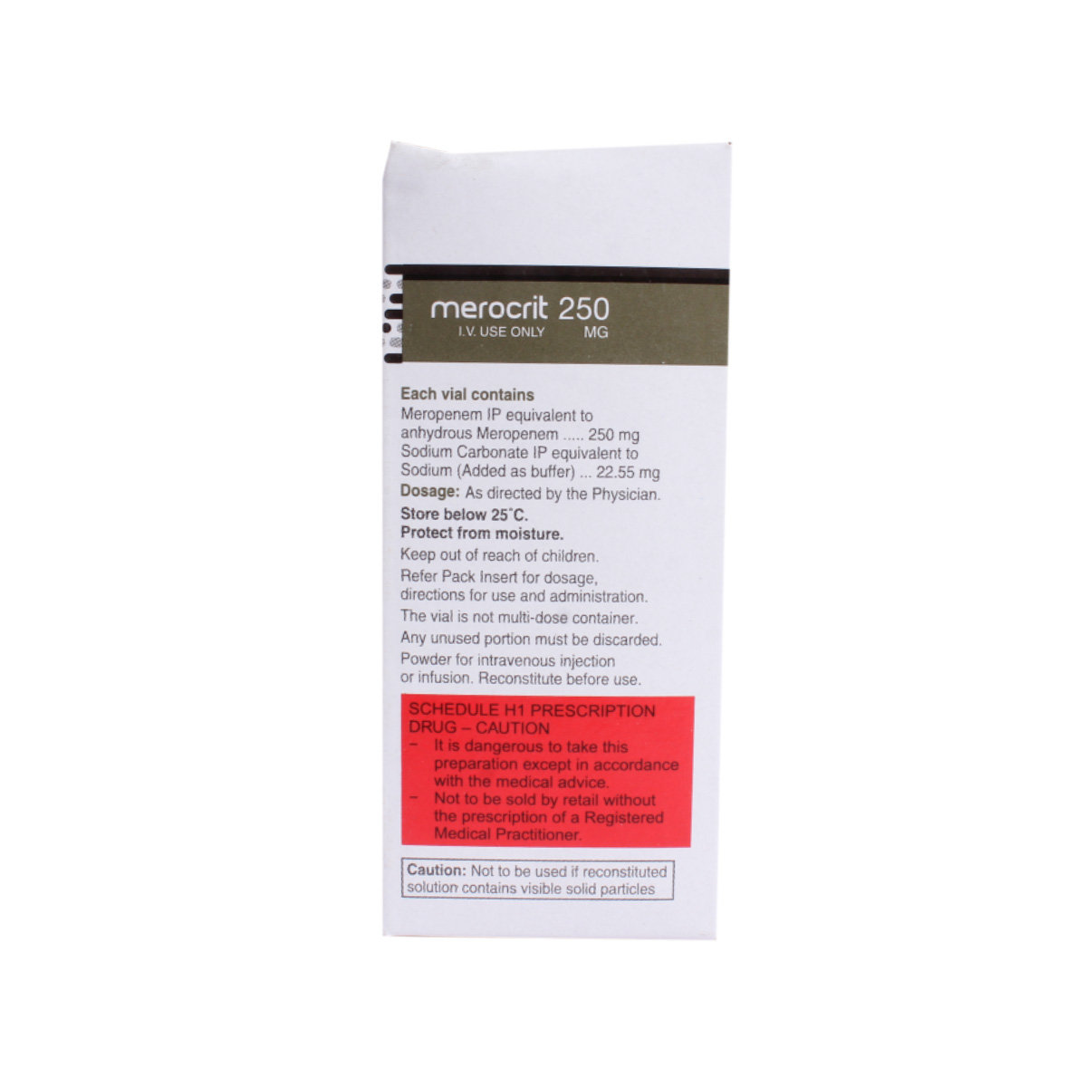 MEROCRIT 250MG INJECTION, Pack of 1 Injection MEROCRIT 250MG INJECTION, Pack of 1 Injection