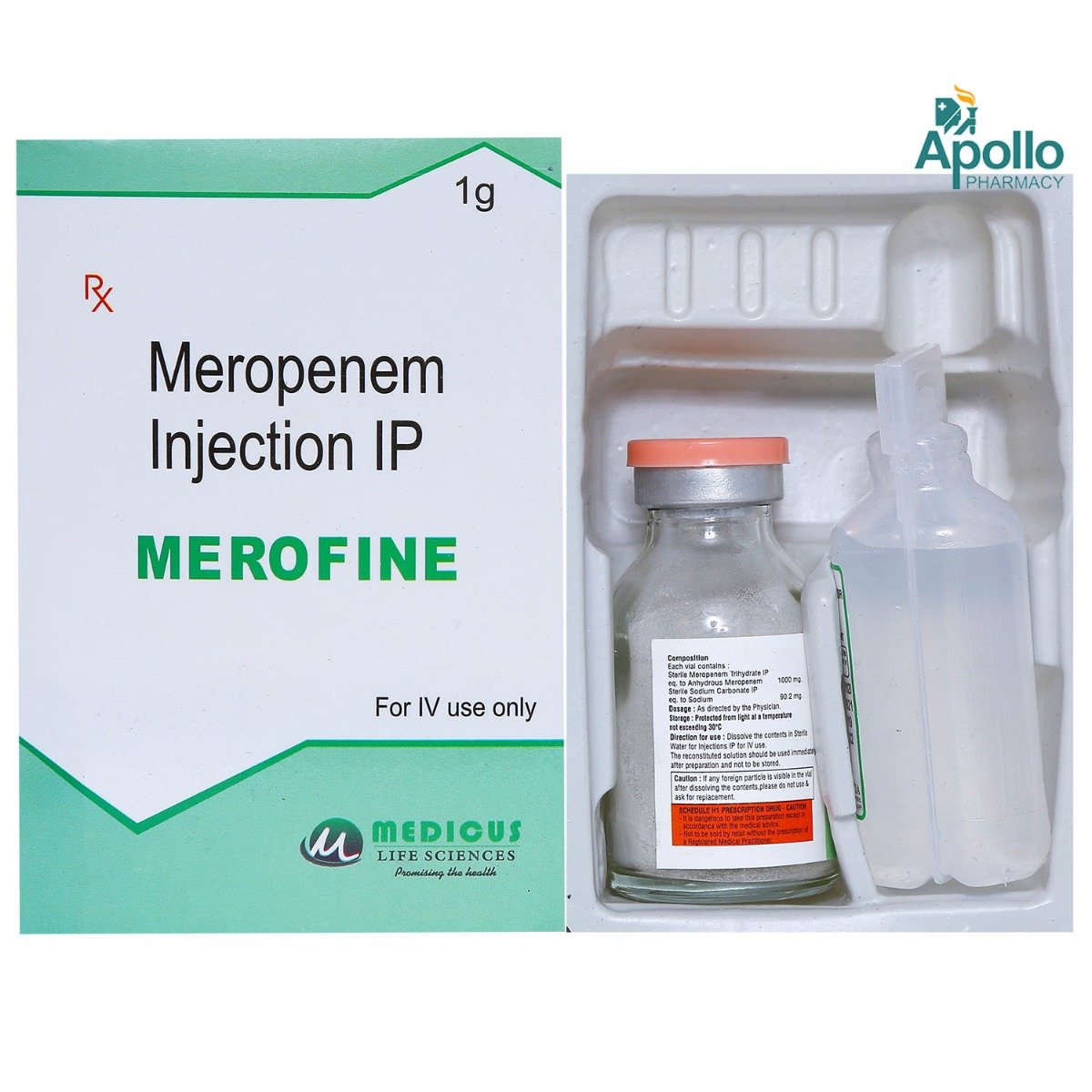 MEROFINE INJECTION 1GM, Pack of 1 INJECTION MEROFINE INJECTION 1GM, Pack of 1 INJECTION