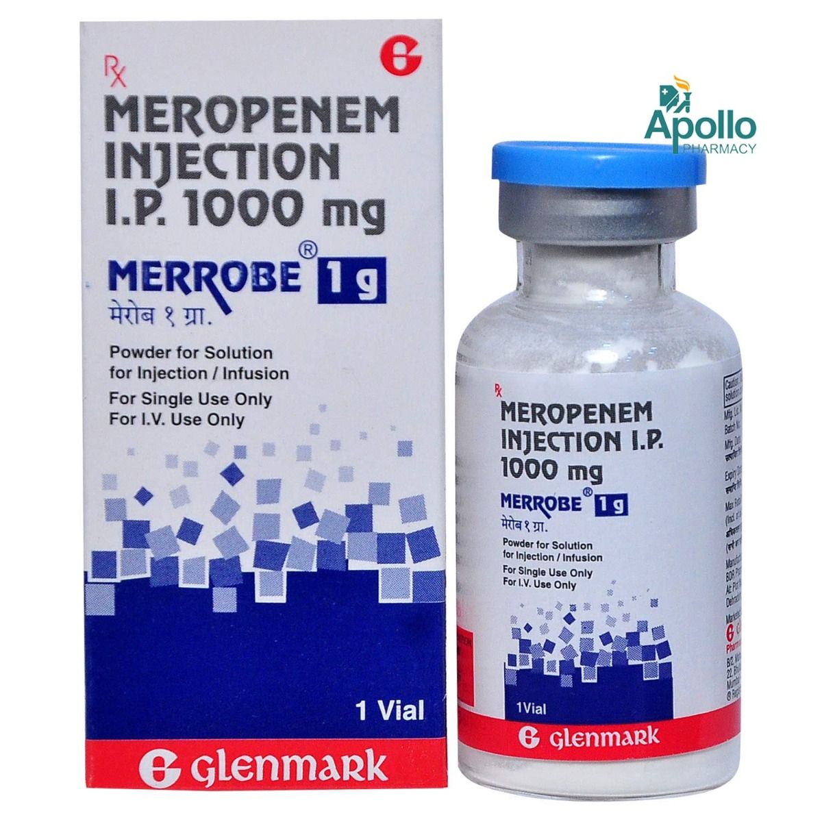 Merrobe 1 gm Injection 1's, Pack of 1 Injection Merrobe 1 gm Injection 1's, Pack of 1 Injection