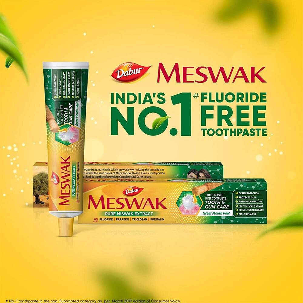 Dabur Meswak Complete Tooth & Gum Care Toothpaste, 38 gm, Pack of 1 Dabur Meswak Complete Tooth & Gum Care Toothpaste, 38 gm, Pack of 1
