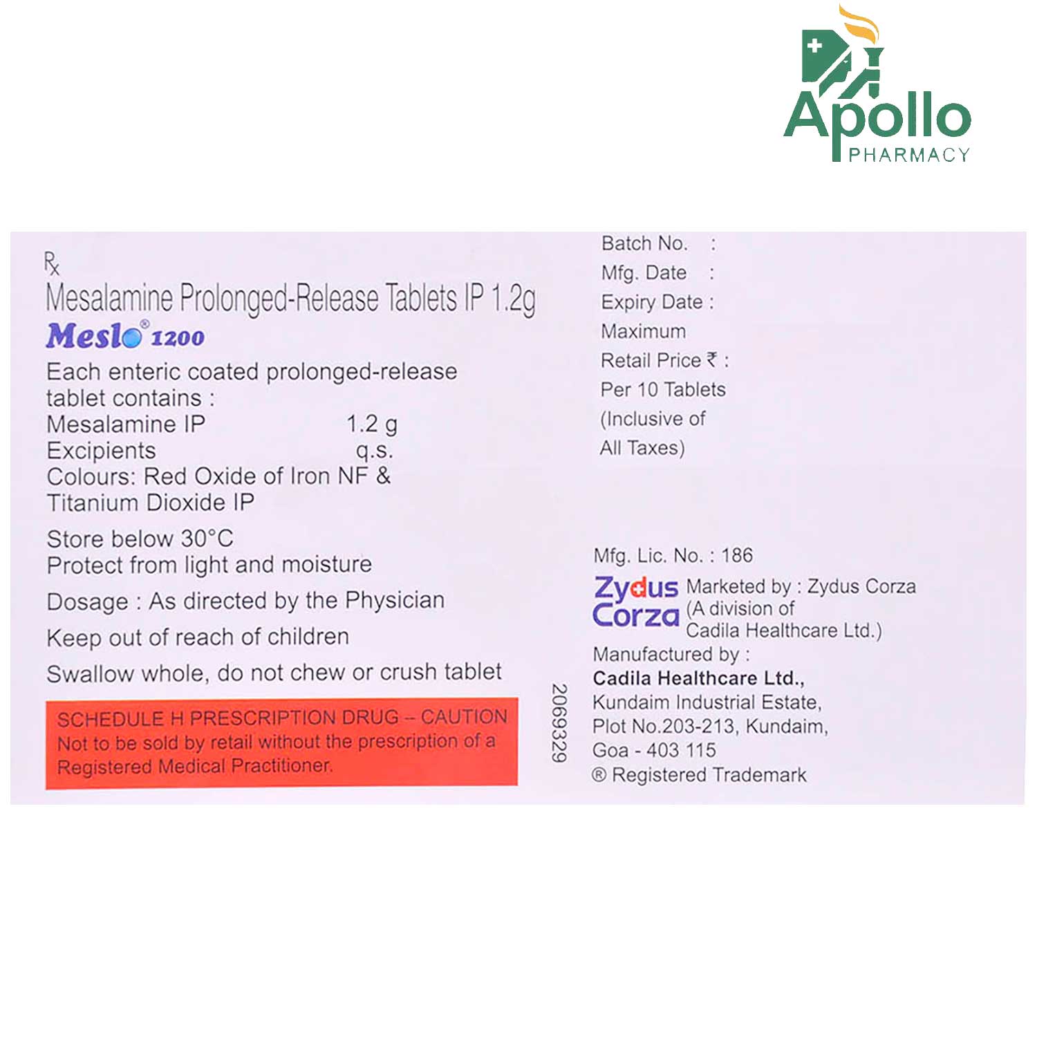 Meslo 1200 Tablet 10's, Pack of 10 TABLETS Meslo 1200 Tablet 10's, Pack of 10 TABLETS