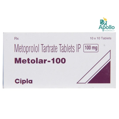 Metolar 100 Tablet 10's, Pack of 10 TABLETS