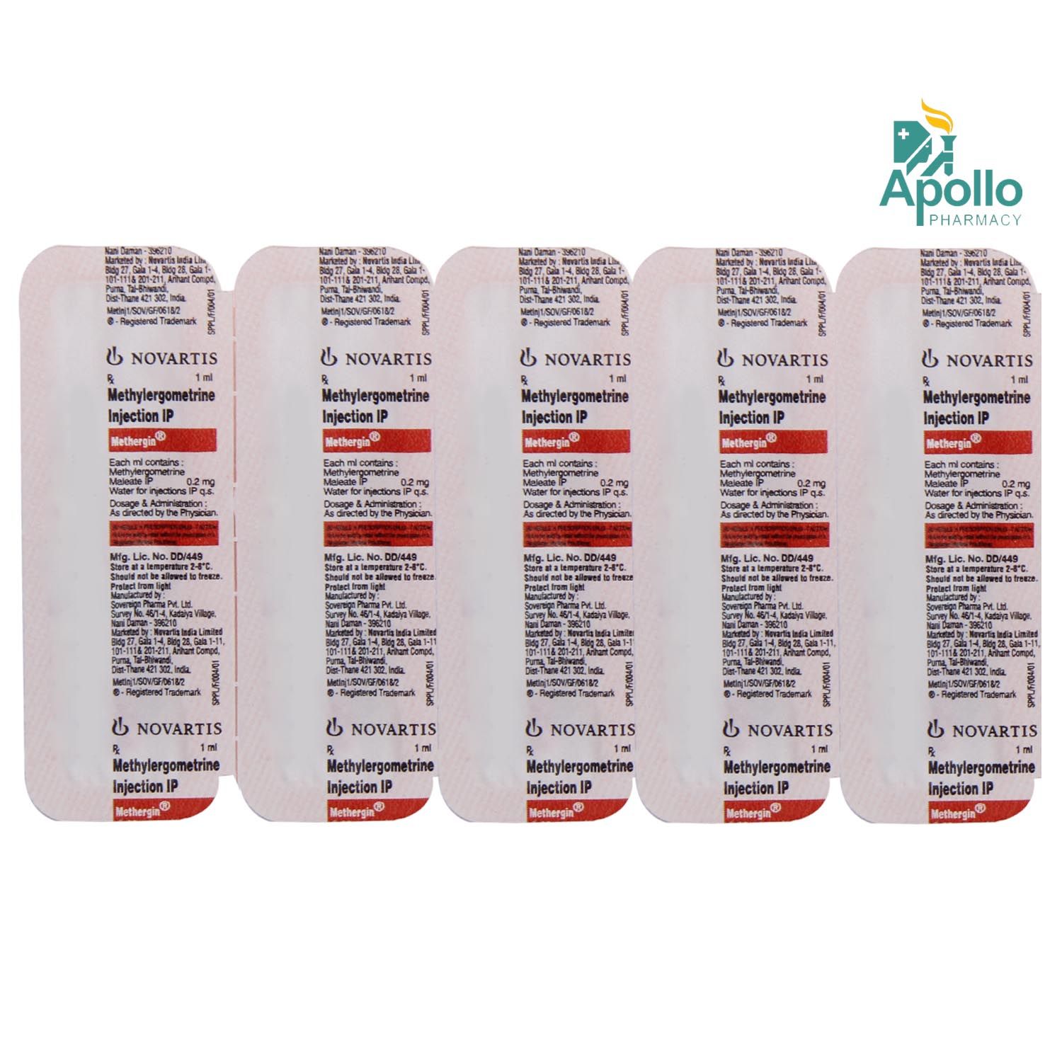 Methergin Injection 1's, Pack of 1 Injection Methergin Injection 1's, Pack of 1 Injection