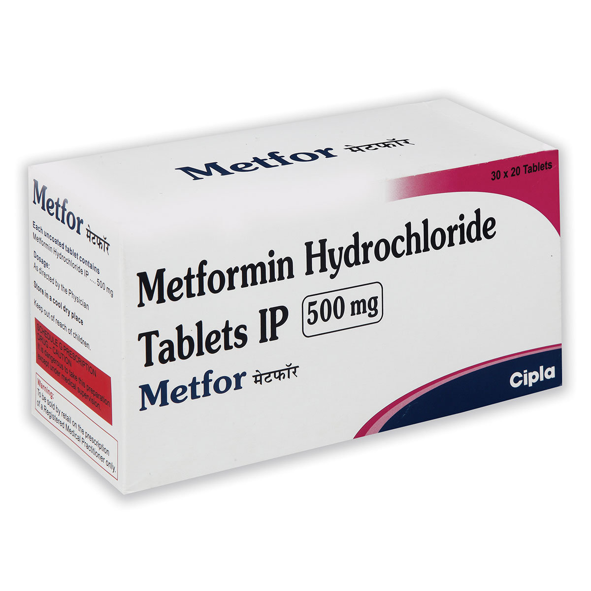 Metfor 500 mg Tablet 20's, Pack of 20 TABLETS Metfor 500 mg Tablet 20's, Pack of 20 TABLETS
