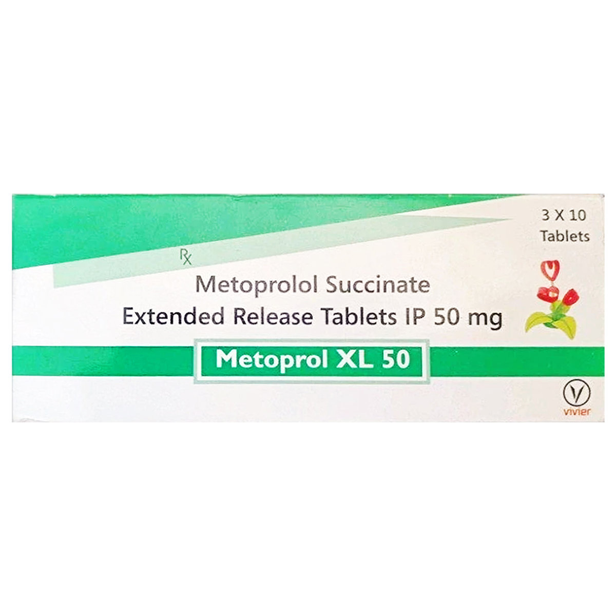 Metoprol XL 50 Tablet 10's, Pack of 10 IndiaS Metoprol XL 50 Tablet 10's, Pack of 10 IndiaS
