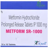 METFORM SR 1GM TABLETS 10'S , Pack of 10 TabletS