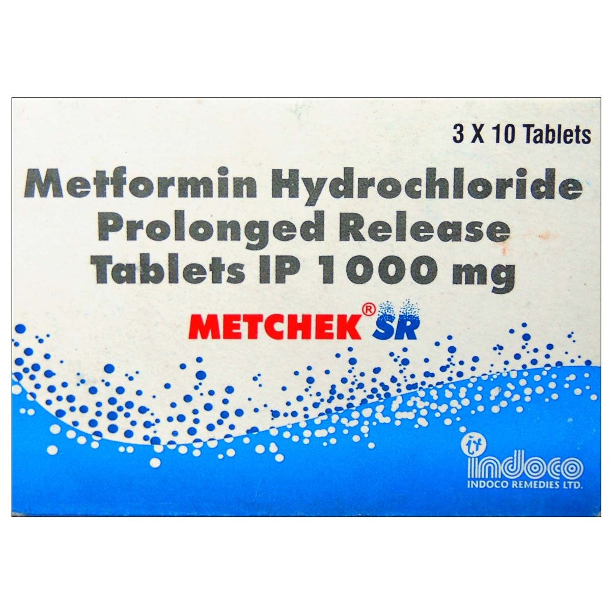 METCHEK SR 1000MG TABLET, Pack of 10 TABLETS METCHEK SR 1000MG TABLET, Pack of 10 TABLETS