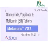 Metasens VG 2 Tablet 10's, Pack of 10 TABLETS