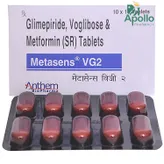 Metasens VG 2 Tablet 10's, Pack of 10 TABLETS