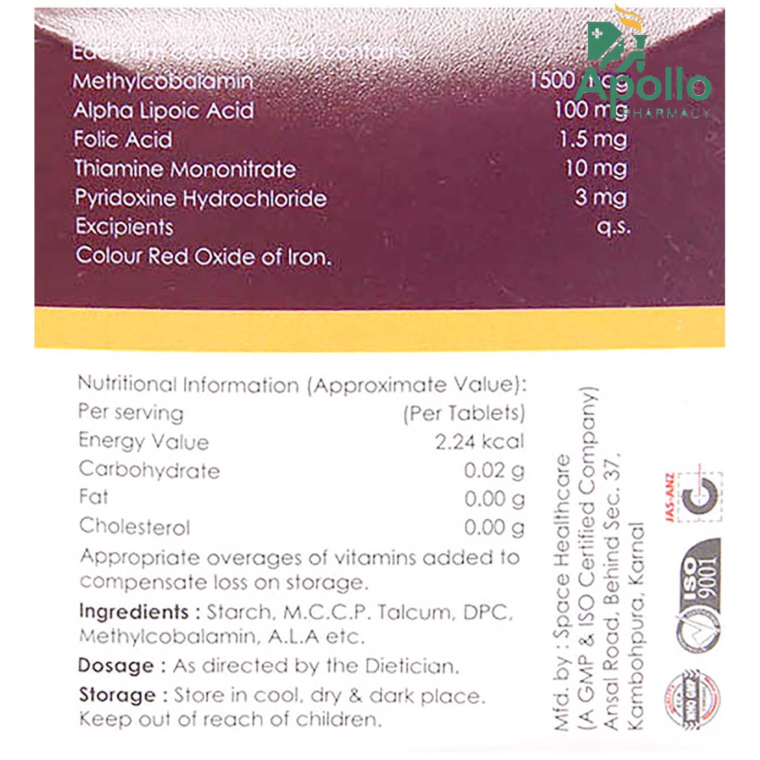 Methinova Tablet 10's, Pack of 10 TABLETS Methinova Tablet 10's, Pack of 10 TABLETS