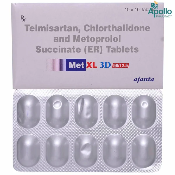 Met XL 3D 50 Tablet 10's